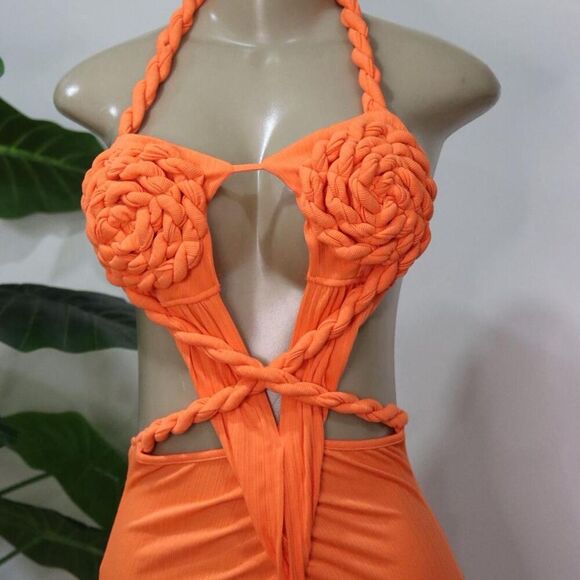 Bold Orange Maxi Dress - Picture 5 of 7